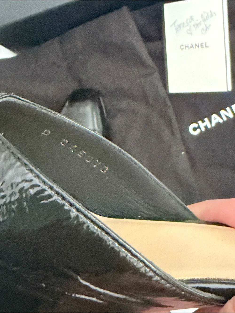 Authentic CHANEL Black Mary Janes 42